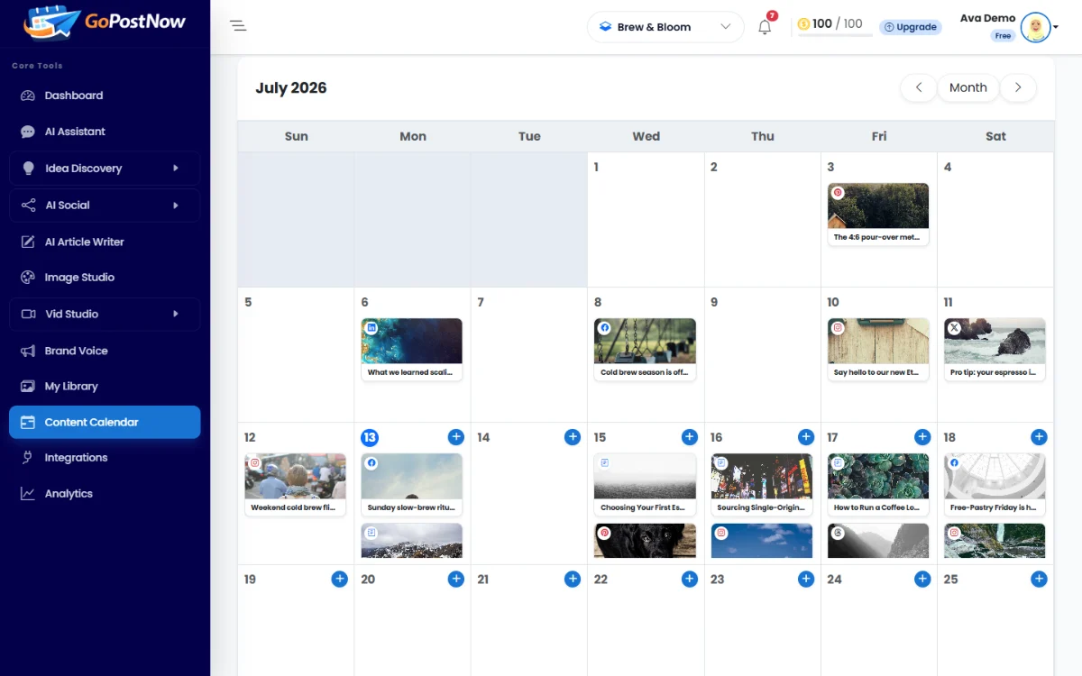 Idea Discovery in GoPostNow